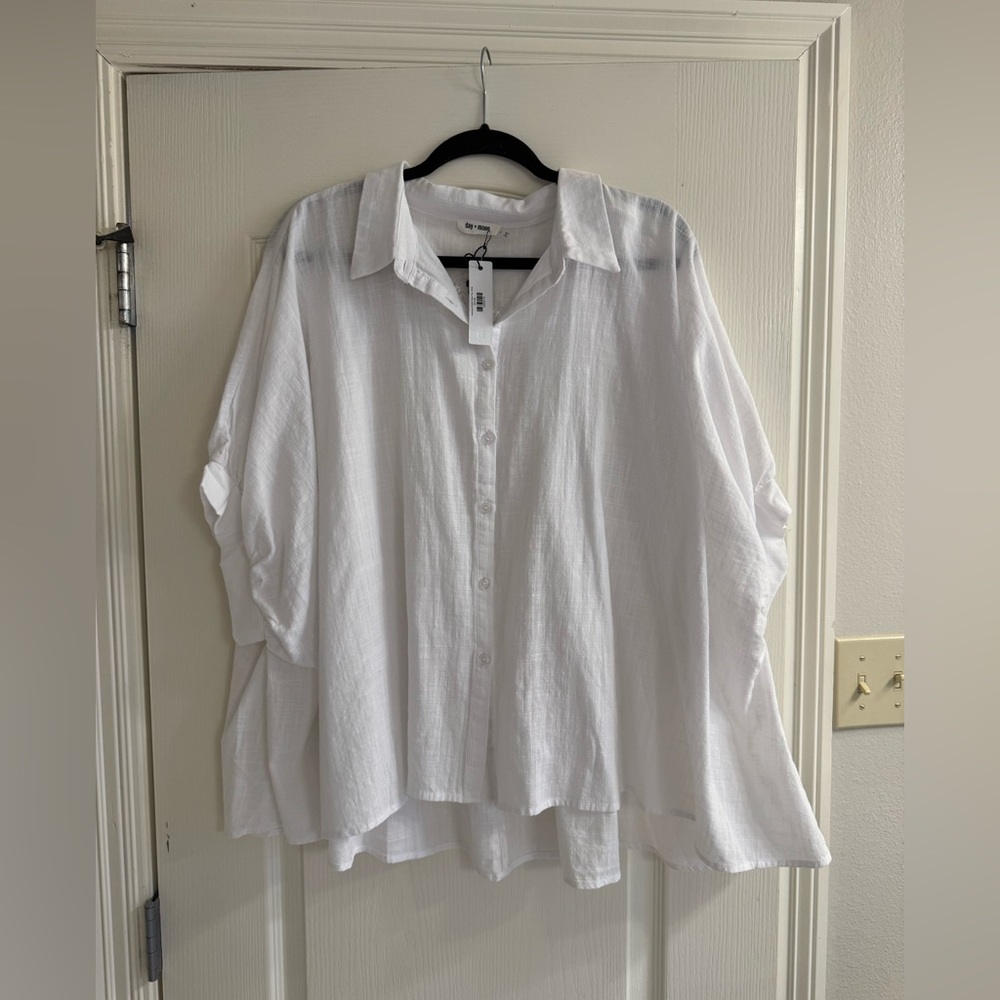 NWT White Button Down Blouse
